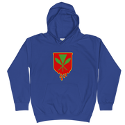 Kanaka Maoli Crest - Red with Yellow Border *KIDS HOODIE*