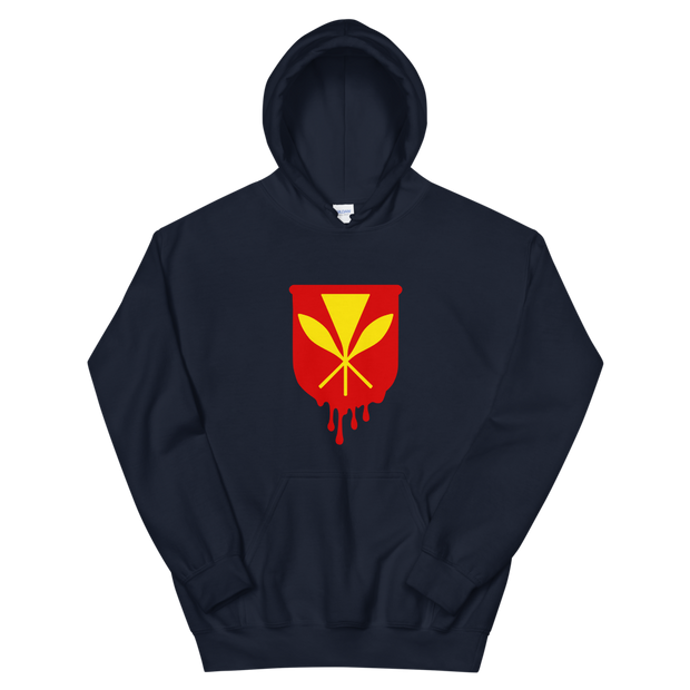 Kanaka Maoli Crest - Red *ADULT HOODIE*