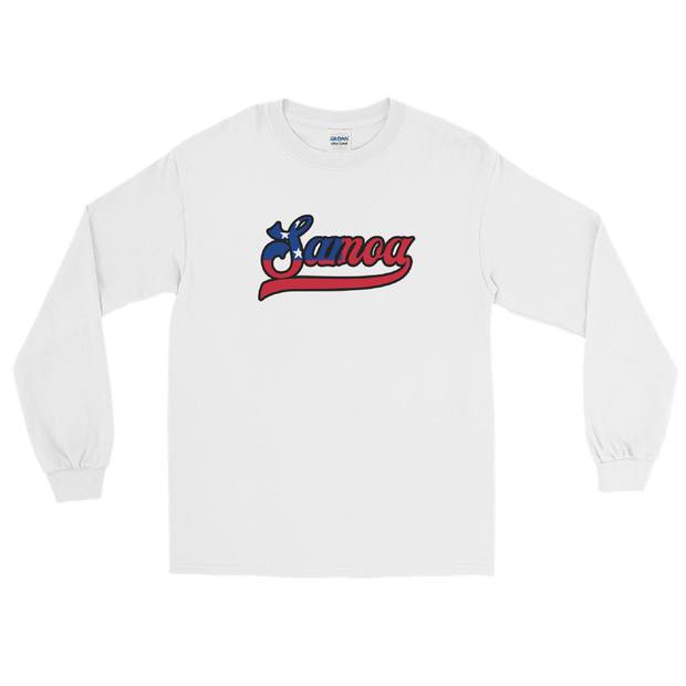 Samoa Script ~ Flag with Black Border *ADULT LONG SLEEVE*