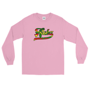 Aloha Script ~ Flag with Black Border *ADULT LONG SLEEVE*