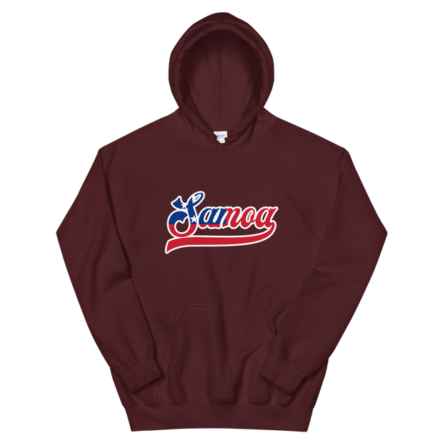 Samoa Script ~ Flag with White Border *ADULT HOODIE*