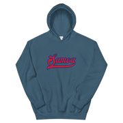 Samoa Script ~ Red with Blue Border *ADULT HOODIE*