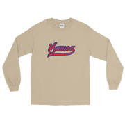 Samoa Script ~ Red with Blue Border *ADULT LONG SLEEVE*