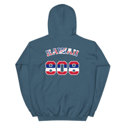 Hawaii 808 Union Jack - Flag Jersey with White Border (front/back) *ADULT HOODIE*