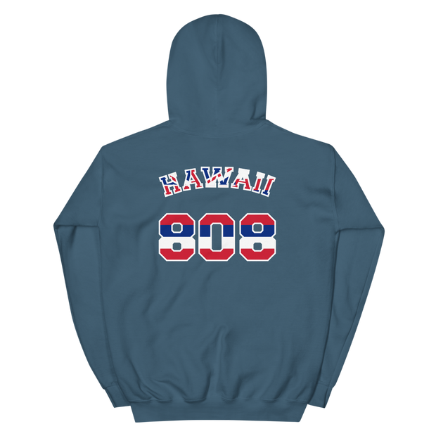 Hawaii 808 Union Jack - Flag Jersey with White Border (front/back) *ADULT HOODIE*