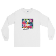 POLY HAIR, Don't Care - Black Border *ADULT LONG SLEEVE*