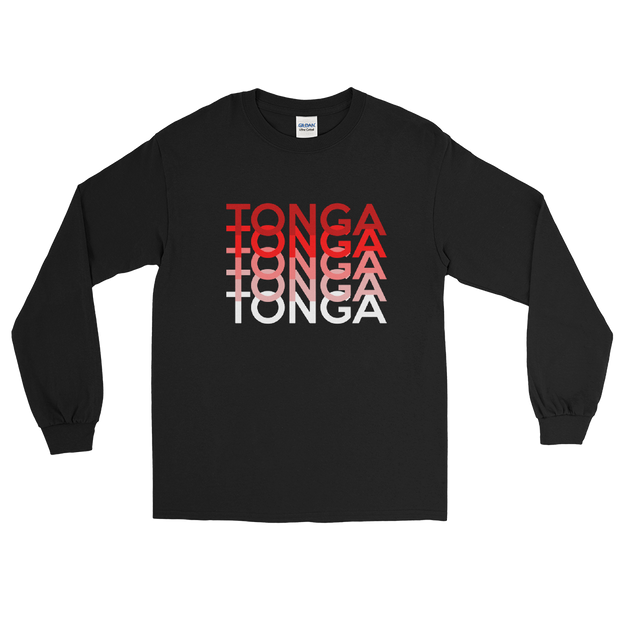 Red and White Tonga Repeat *ADULT LONG SLEEVE*