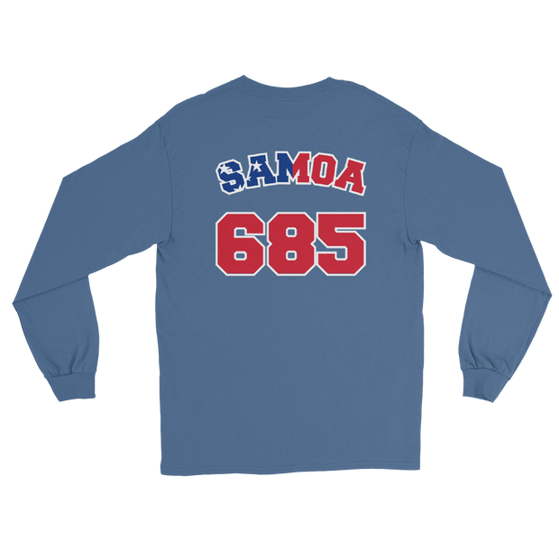 Samoa 685 - Flag with White Border (front/back) *ADULT LONG SLEEVE*