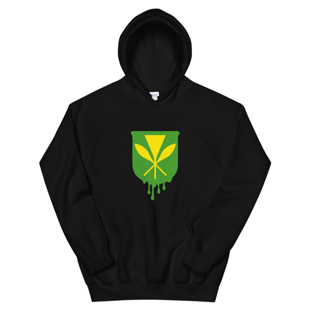 Kanaka Maoli Crest - Green *ADULT HOODIE*