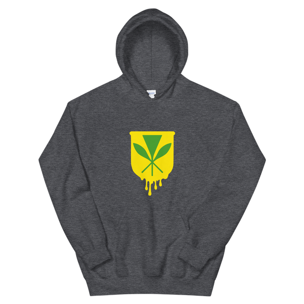 Kanaka Maoli Crest - Yellow *ADULT HOODIE*