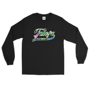 Talofa Script ~ Floral with White Border *ADULT LONG SLEEVE*