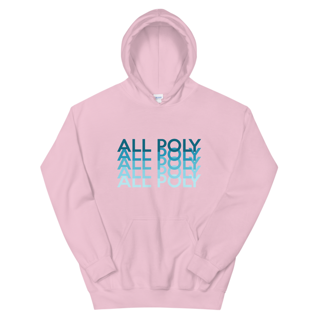 Blue All Poly Repeat *ADULT HOODIE*