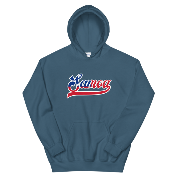 Samoa 685 - Flag with White Border (front/back)  *ADULT HOODIE*