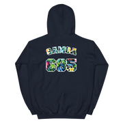 Samoa 685 - Floral Jersey with White Border (front/back) *ADULT HOODIE*