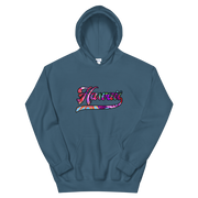 Hawaii Script ~ Floral with Black Border *ADULT HOODIE*