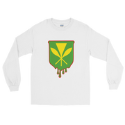 Kanaka Maoli Crest - Green with Red Border *ADULT LONG SLEEVE*