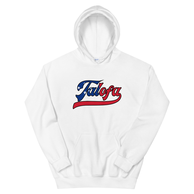 Talofa Script ~ Flag with Black Border *ADULT HOODIE*