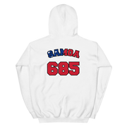 Samoa 685 - Flag with Black Border (front/back) *ADULT HOODIE*