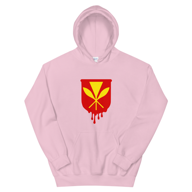 Kanaka Maoli Crest - Red *ADULT HOODIE*