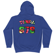 Tonga 676 - Floral Jersey with Black Border (front/back) *KIDS HOODIE*