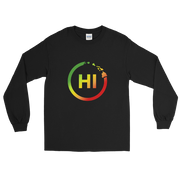 Hawaiian Islands Rings - HI - Kanaka Maoli color fade *ADULT LONG SLEEVE*