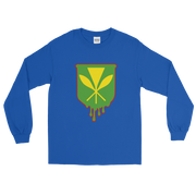 Kanaka Maoli Crest - Green with Red Border *ADULT LONG SLEEVE*