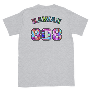 Hawaii 808 - Floral Jersey with Black Border (front/back) *ADULT SHORT SLEEVE*