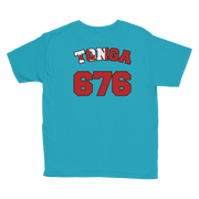 Tonga 676 - Flag with Black Border (front/back) *KIDS SHORT SLEEVE*