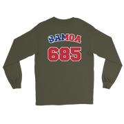 Samoa 685 - Flag with White Border (front/back) *ADULT LONG SLEEVE*