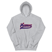 Samoa Script ~ Blue with Red Border *ADULT HOODIE*