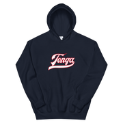 Tonga Script ~ White with Red Border *ADULT HOODIE*