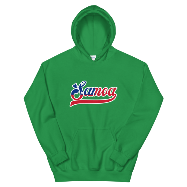 Samoa Script ~ Flag with White Border *ADULT HOODIE*