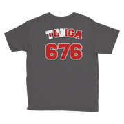 Tonga 676 - Flag with White Border (front/back) *KIDS SHORT SLEEVE*