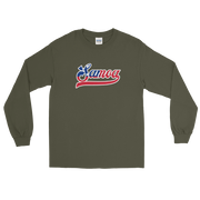 Samoa Script ~ Flag with White Border *ADULT LONG SLEEVE*