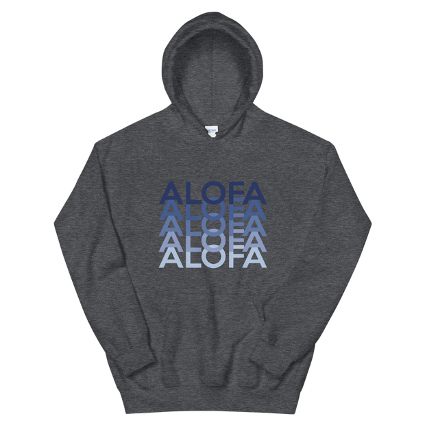 Blue Alofa Repeat *ADULT HOODIE*