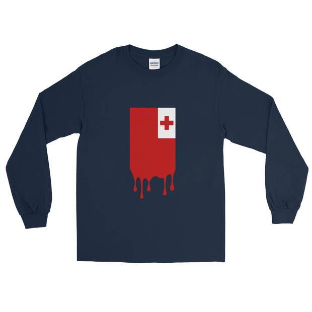 Drip Tonga - Flag Vertical *ADULT LONG SLEEVE*