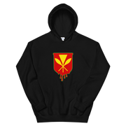 Kanaka Maoli Crest - Red with Green Border *ADULT HOODIE*