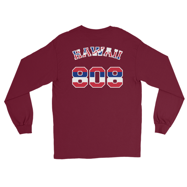 Hawaii 808 Union Jack - Flag Jersey with White Border (front/back) *ADULT LONG SLEEVE*