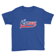 Samoa Script ~ Flag with White Border *KIDS SHORT SLEEVE*