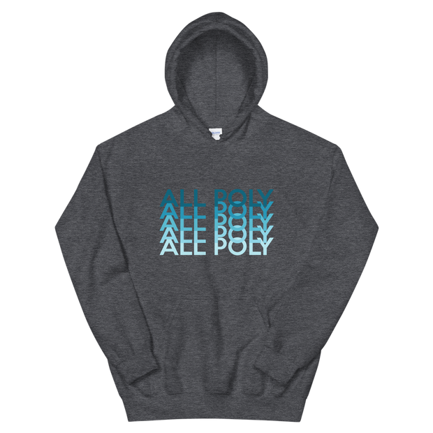 Blue All Poly Repeat *ADULT HOODIE*