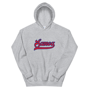 Samoa Script ~ Red with Blue Border *ADULT HOODIE*