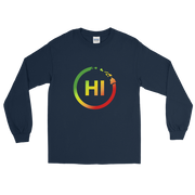 Hawaiian Islands Rings - HI - Kanaka Maoli color fade *ADULT LONG SLEEVE*