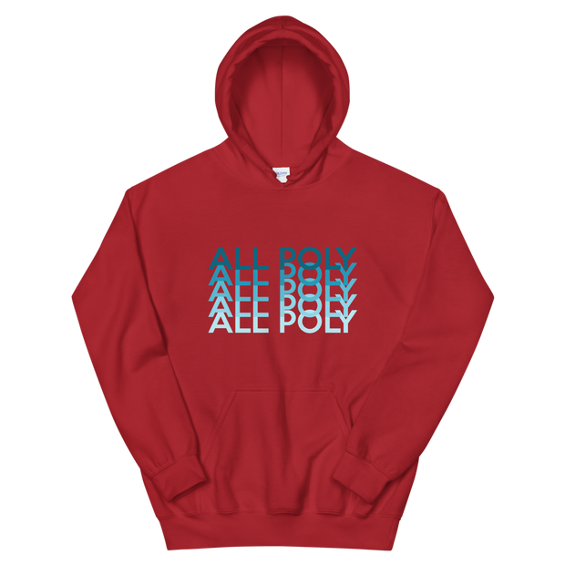 Blue All Poly Repeat *ADULT HOODIE*