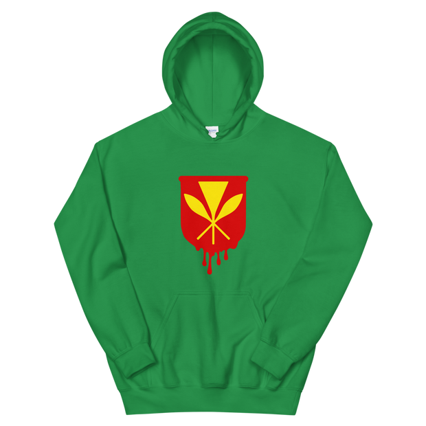 Kanaka Maoli Crest - Red *ADULT HOODIE*