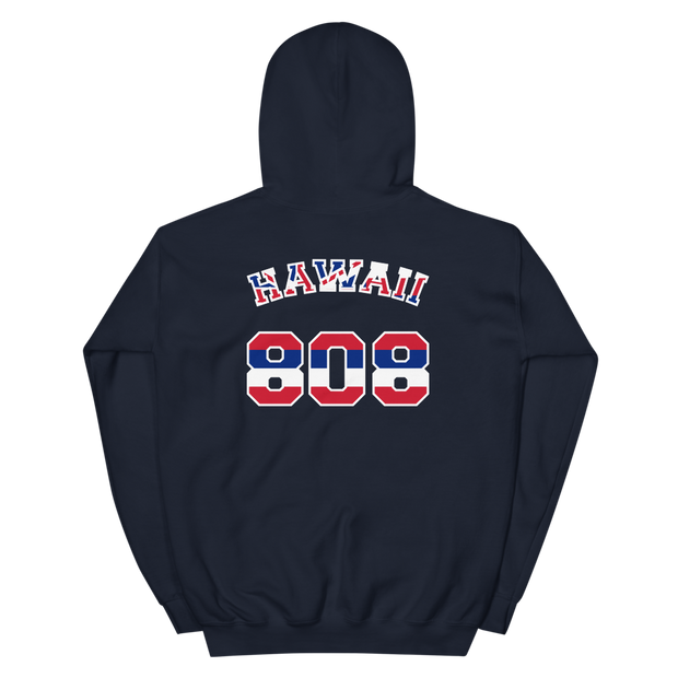 Hawaii 808 Union Jack - Flag Jersey with White Border (front/back) *ADULT HOODIE*