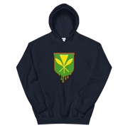 Kanaka Maoli Crest - Green with Red Border *ADULT HOODIE*