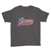 Samoa Script ~ Flag with White Border *KIDS SHORT SLEEVE*