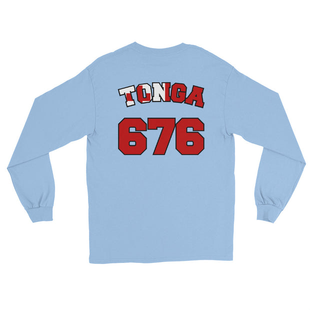 Tonga 676 - Flag with Black Border (front/back) *ADULT LONG SLEEVE*