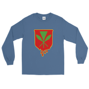 Kanaka Maoli Crest - Red with Yellow Border *ADULT LONG SLEEVE*