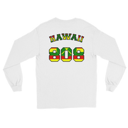 Hawaii 808 - Flag Jersey with Black Border (front/back) *ADULT LONG SLEEVE*